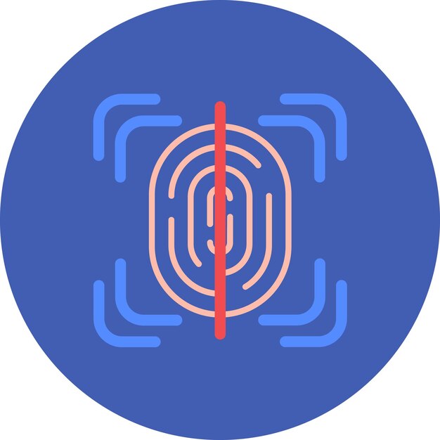 Fingerprint Scan Flat Illustration