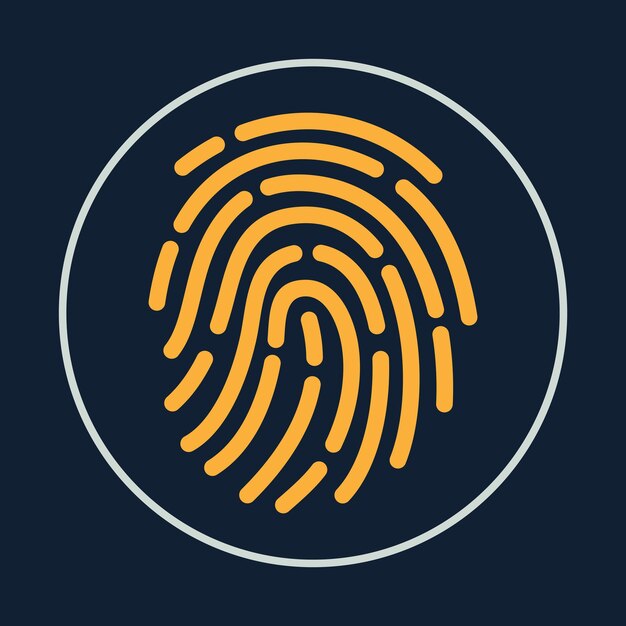 Fingerprint trendy icon deceptive abstract vector illustration colorful artwork beautiful design