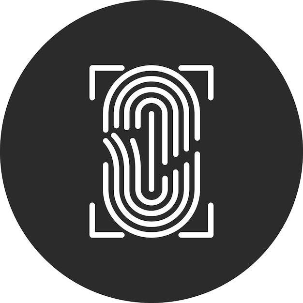 Fingerprint vector icon illustration of Crime and Law iconset