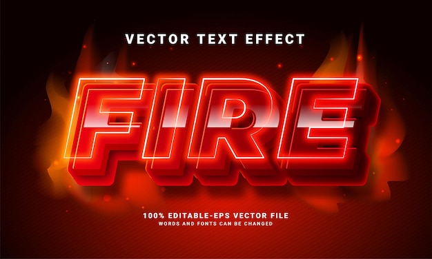 Fire 3D text effect. Editable text style effect with red light theme, suitable for fire theme needs .