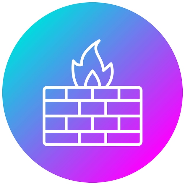 Firewall Vector Illustration Style