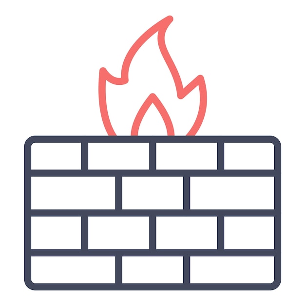 Firewall Vector Illustration Style
