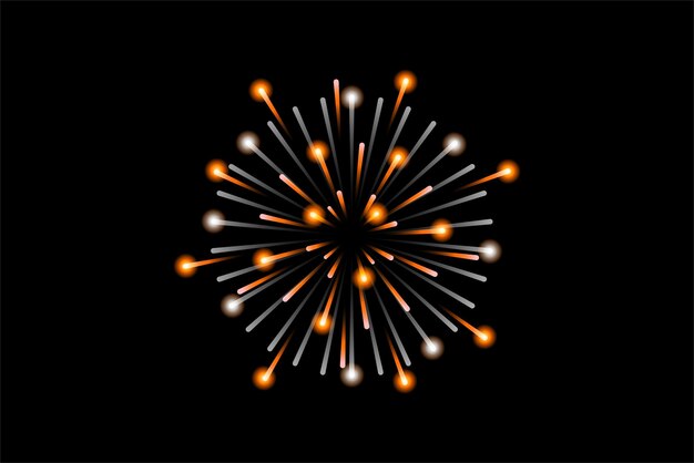 Firework New Year Sticker Design