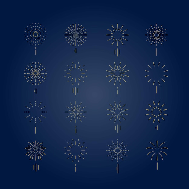firework object in nightEditable vector illustration for graphic design