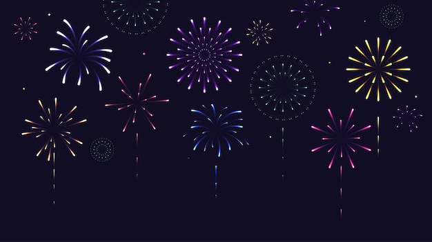 Fireworks firecracker at night