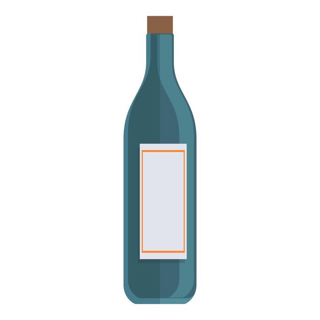 First class travel wine bottle icon Cartoon of First class travel wine bottle vector icon for web design isolated on white background