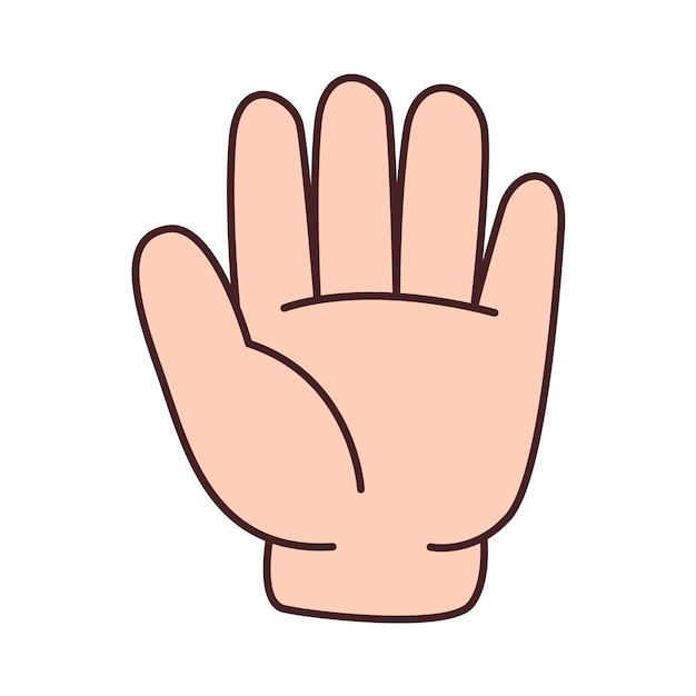 Five fingers finger hand gesture Attention symbol