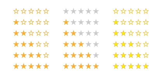 Five stars quality rating icon