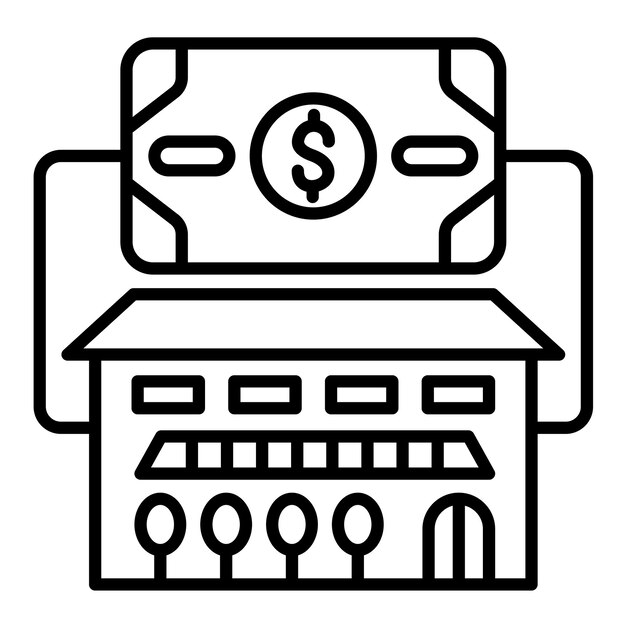 Fixed Assets Line Illustration