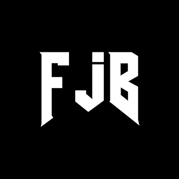 FJB letter logo design for technology company FJB logo design black and white color combination FJB logo FJB vector FJB design FJB icon FJB alphabet FJB typography logo design
