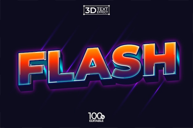 Flash 3d text effect
