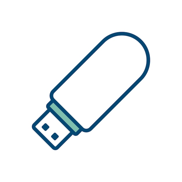 flash disk icon vector design template in white background