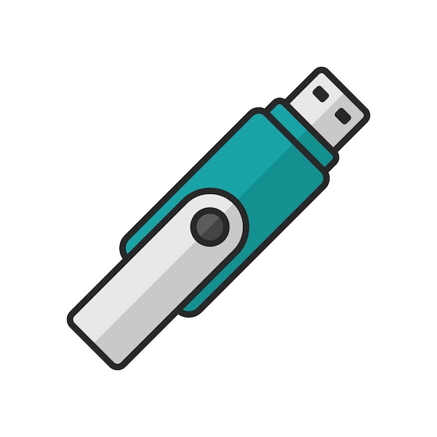 flash disk icon vector design template in white background