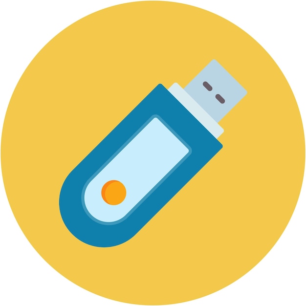 Flash Disk Vector Illustration Style