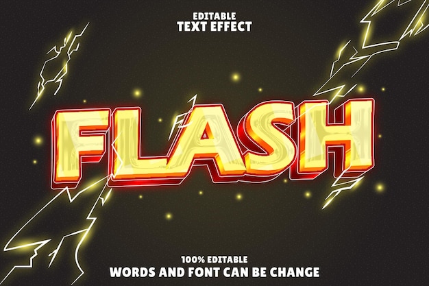 flash editable text effect emboss neon style