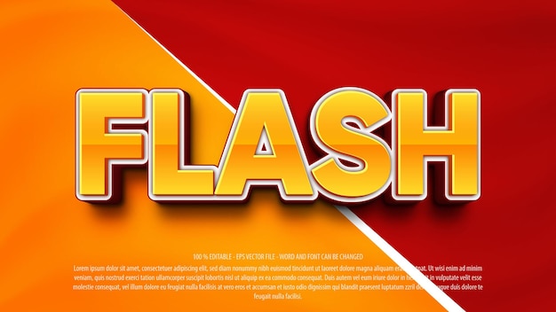 Flash sale 3d style editable text effect