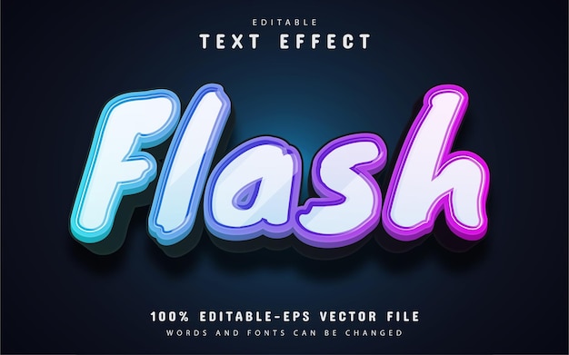 Flash text, 3d gradient text effect