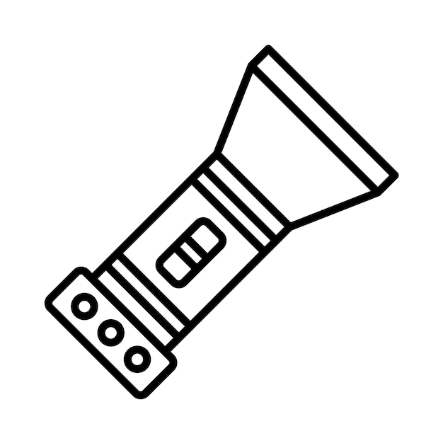Flashlight Line Illustration