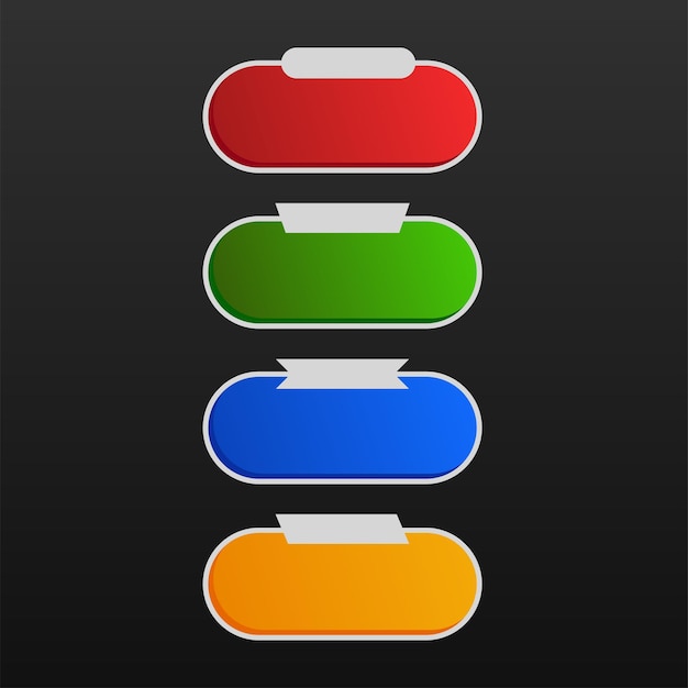 Flat design call to action button ui ux