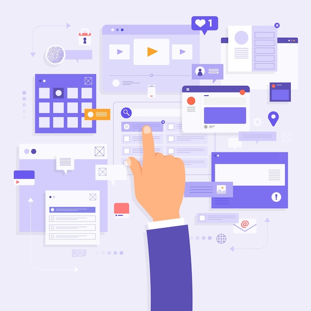 Flat design concept business strategy