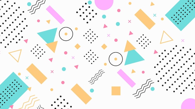 Flat design of abstract geometric shapes background for presentation design