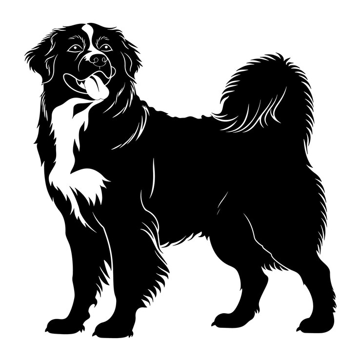 Vektori flat dog silhouette