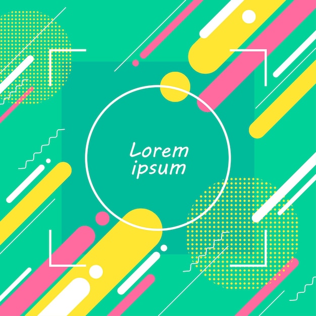 flat geometric background with abstract shapes design