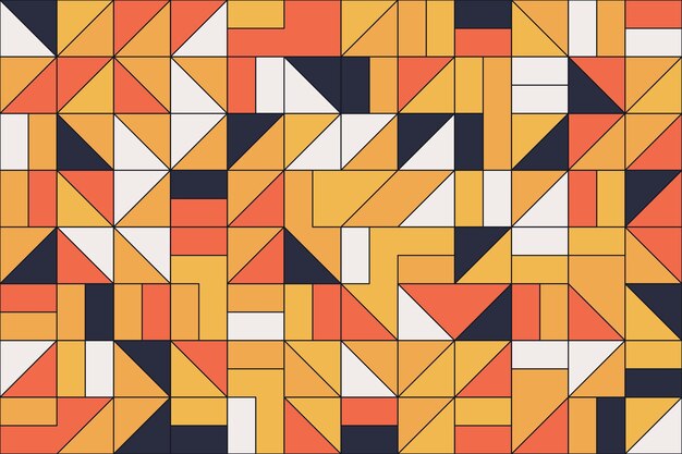 flat geometric mosaic seamless