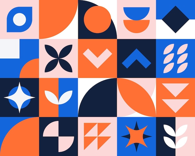 flat geometric pattern background
