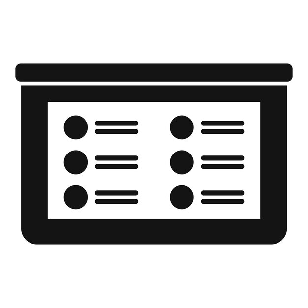 Flat icon of a control panel interface