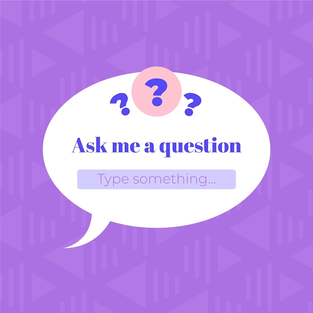 flat illustration question box