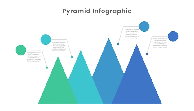 Flat pyramid infographic template design
