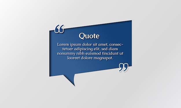 Flat Quote Box Banner Template