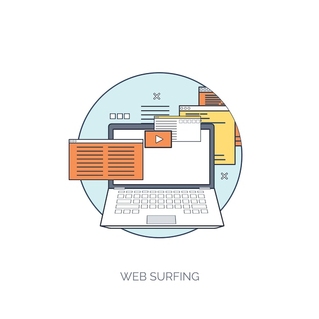 Flat repair icon mechanic service concept web site creating