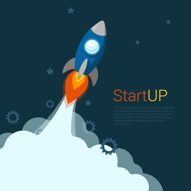Flat style website slider banner startup concept web infographics