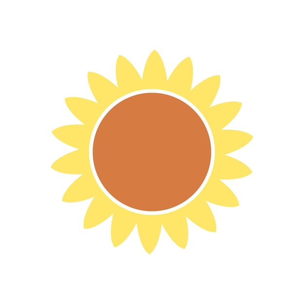 flat sunflower icon symbol vector illustration