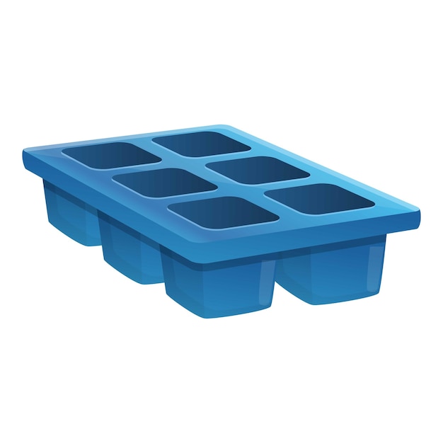 Flexible ice cube tray icon Cartoon of flexible ice cube tray vector icon for web design isolated on white background