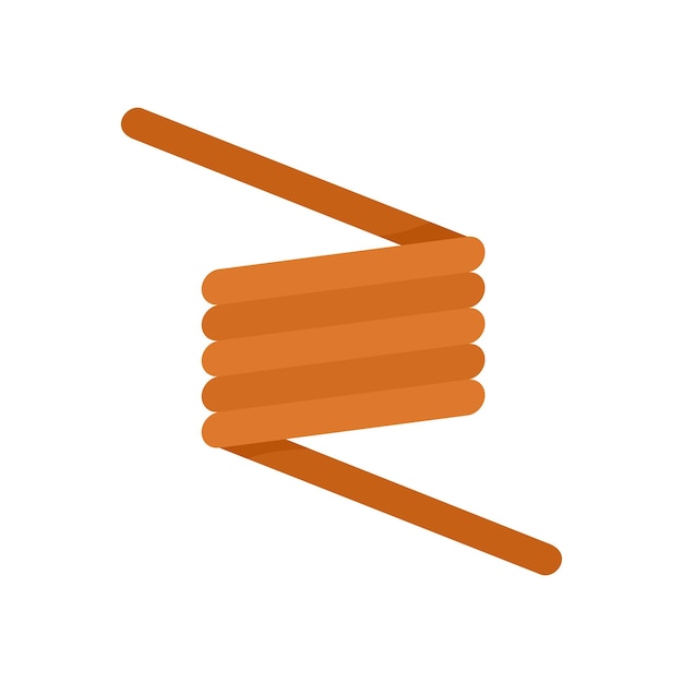 flexible spring cable icon flat illustration of flexible spring cable vector icon for web isolated on white