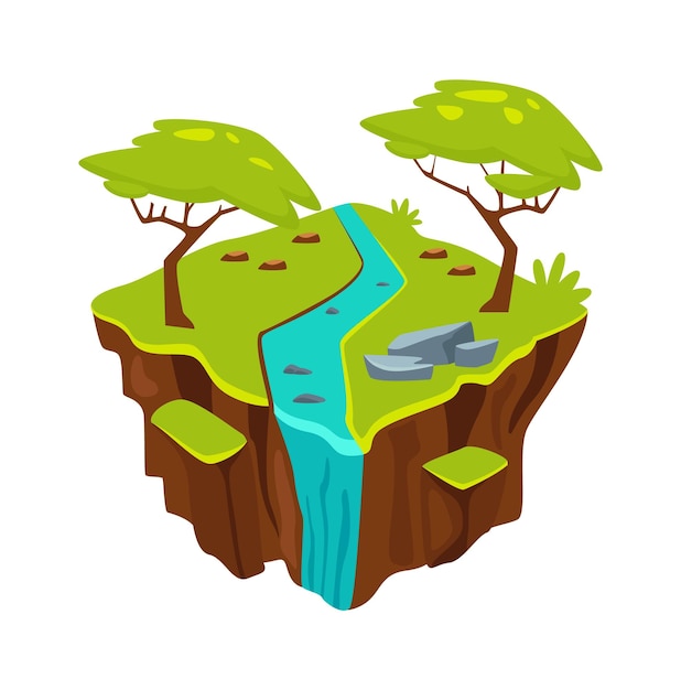 Floating Island With River