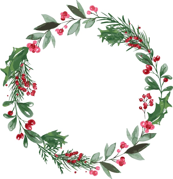 floral circle frame wreath illustrative simple frame element