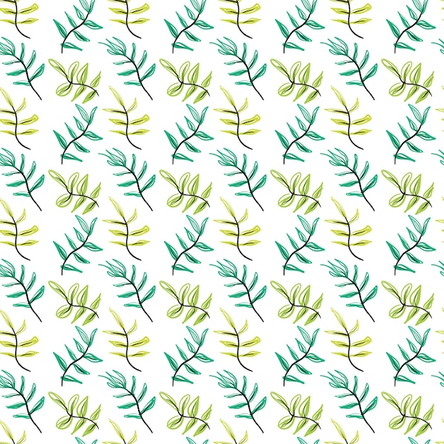 Floral leaves flower seamless pattern background