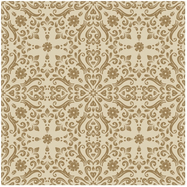 Floral mandala seamless pattern hand drawing illustration