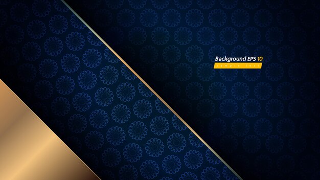 flower pattern on dark blue background luxury design abstract royal banner template
