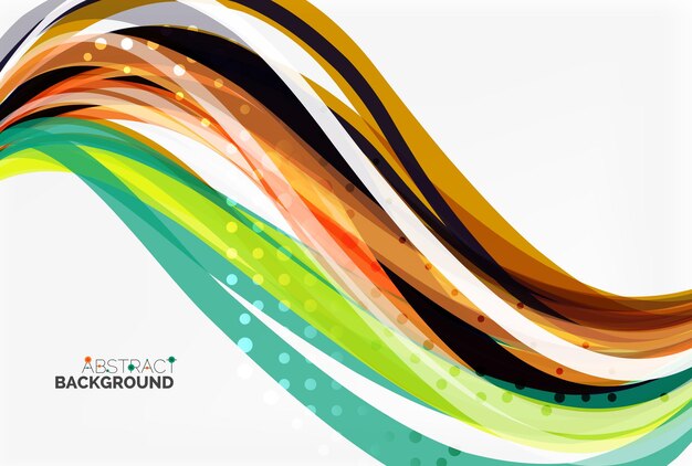 Flowing abstract background Vector template background for workflow layout diagram number options or web design