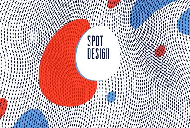 Flowing dots array of dynamic particles in motion, trendy modern style abstract vector background, science and technology future theme template for ads.