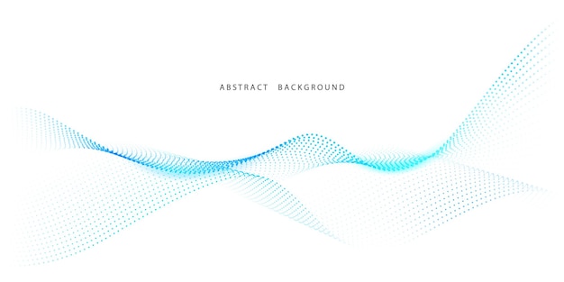 Flowing particles form waves a gradient light pattern modern technology background Vector