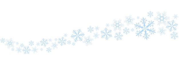 flowing snowflakes decorations for seasonal background