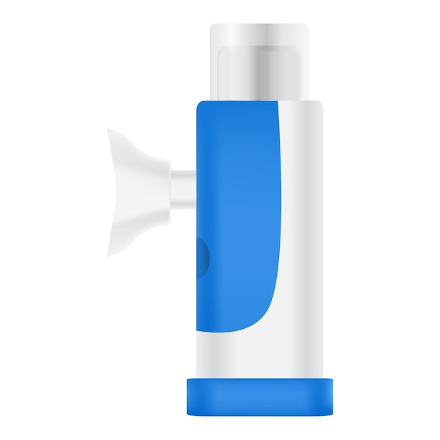 flu inhaler icon realistic illustration of flu inhaler vector icon for web design isolated on white background