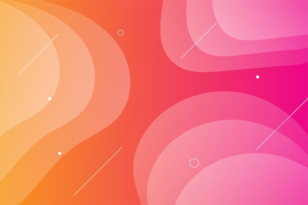 Fluid abstract background in memphis style
