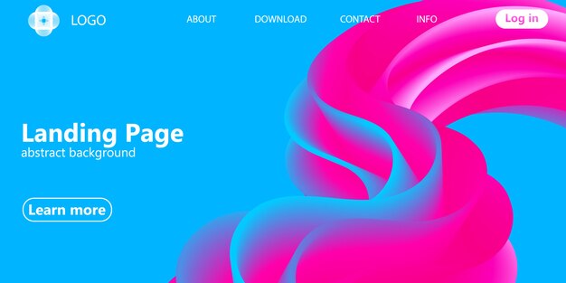 Fluid flow. Landing page.